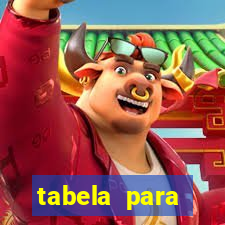 tabela para misturar cores